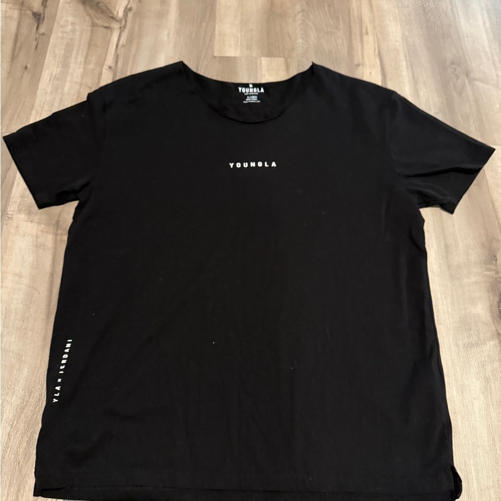 YoungLA Men's Classic Black Scoop Tee